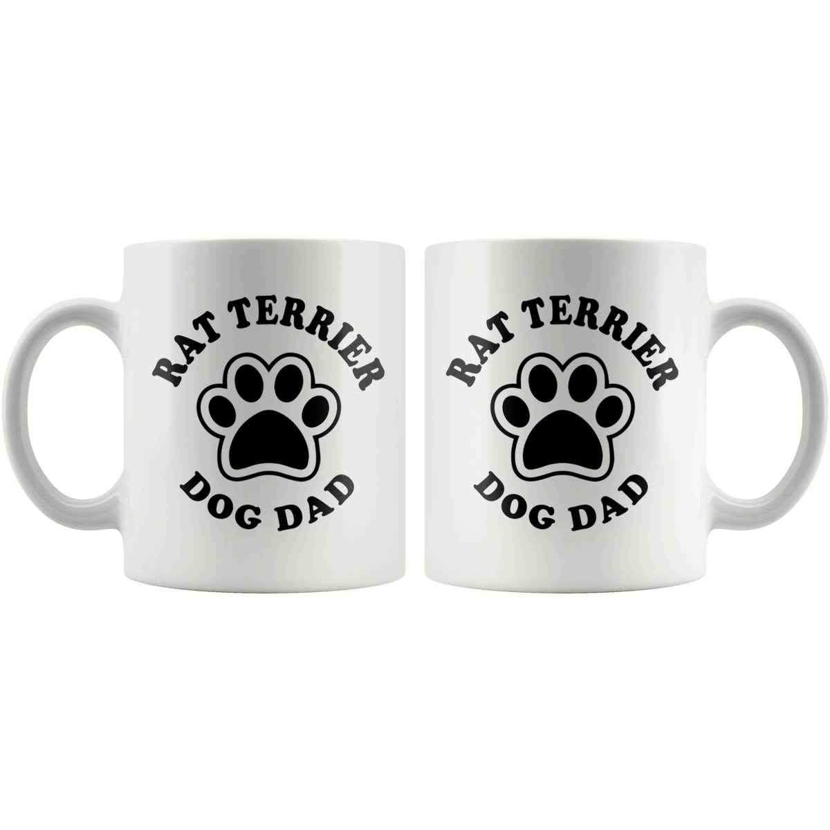 Rat Terrier Dog Dad Coffee / Tea Ceramic Mug - 11oz / 15oz
