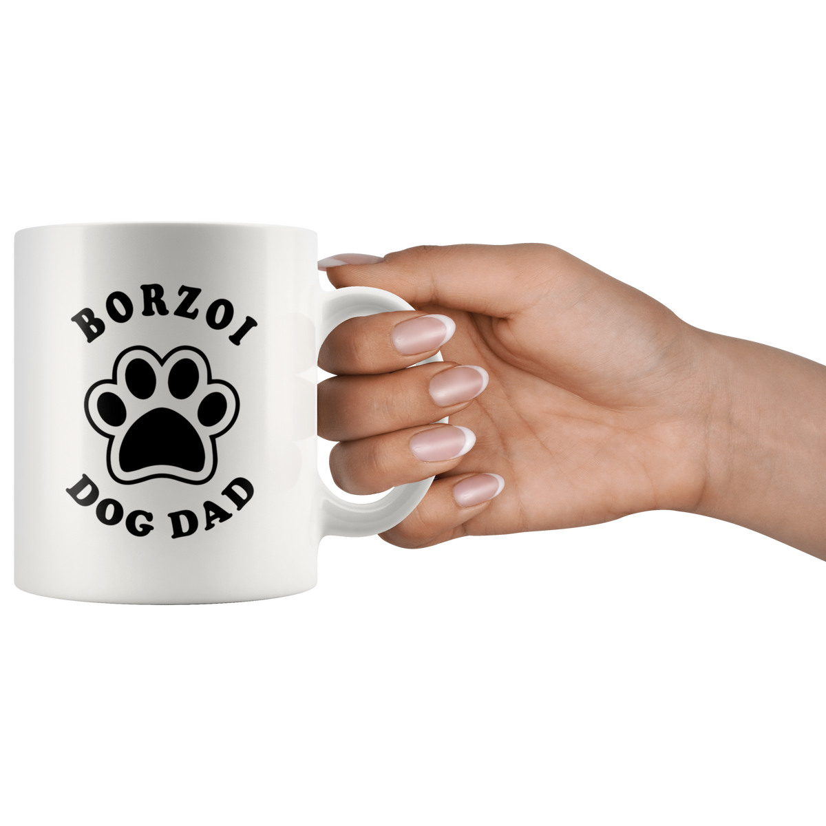 Borzoi Dog Dad Coffee / Tea Ceramic Mug - 11oz / 15oz