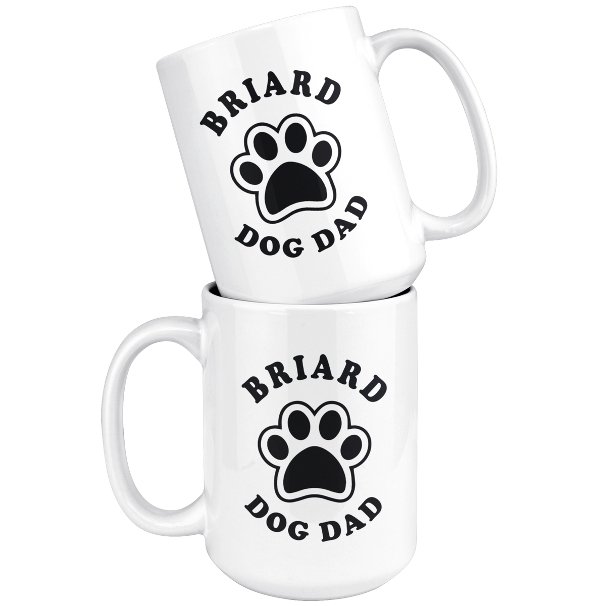 Briard Dog Dad Coffee / Tea Ceramic Mug - 11oz / 15oz