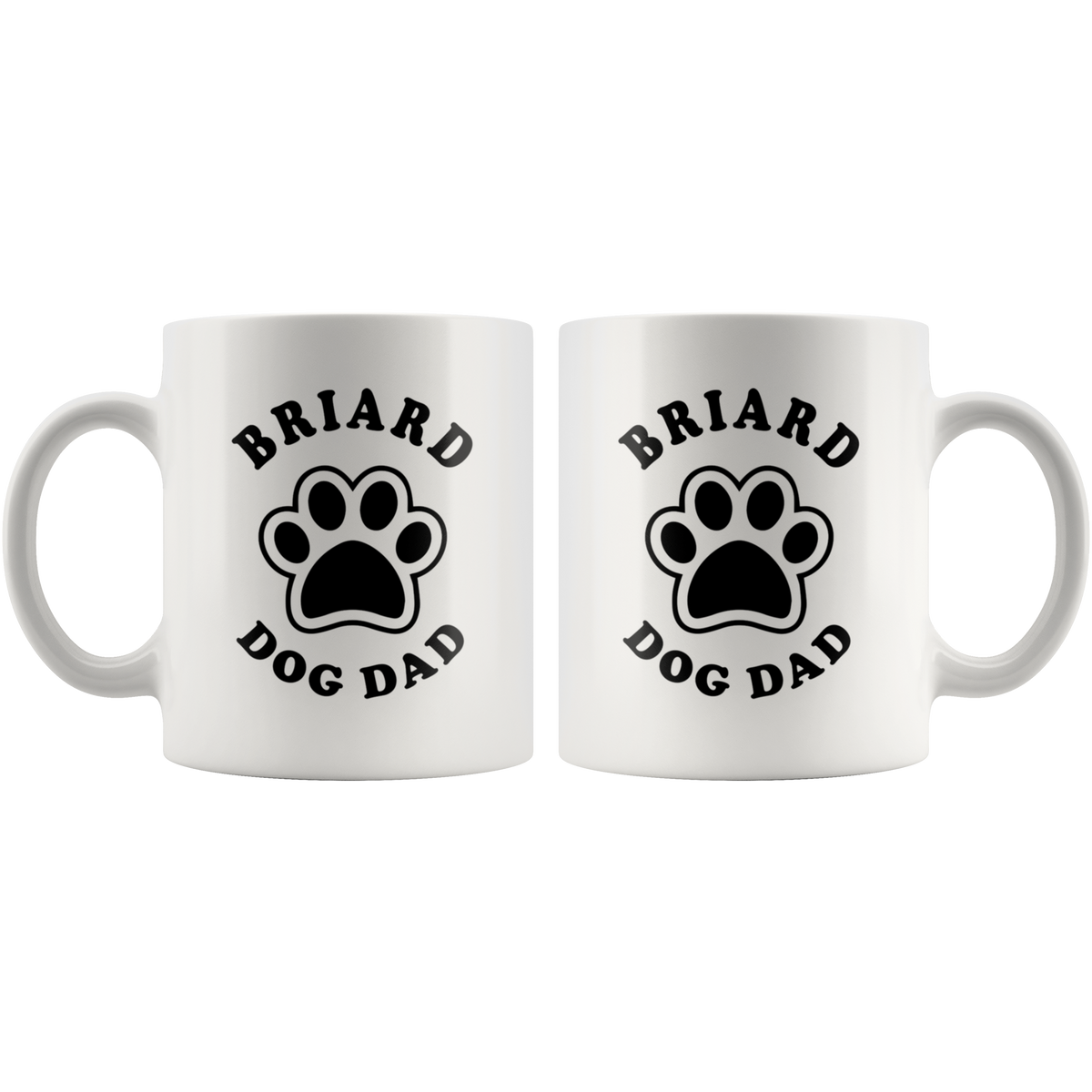 Briard Dog Dad Coffee / Tea Ceramic Mug - 11oz / 15oz