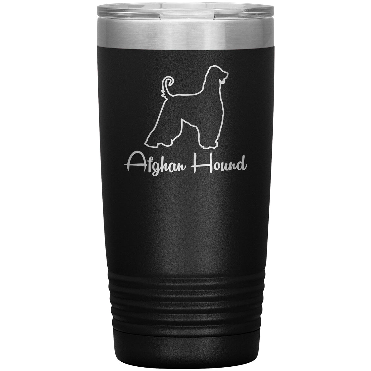 Afghan Hound Dog Outlined Silhouette 20oz Insulated Tumbler
