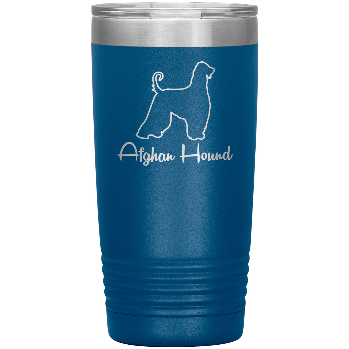 Afghan Hound Dog Outlined Silhouette 20oz Insulated Tumbler