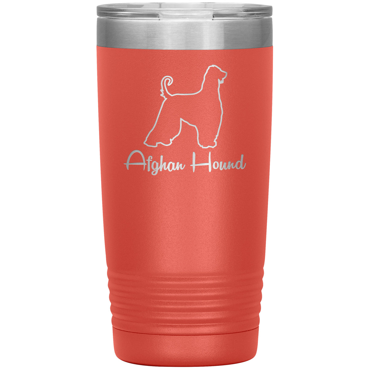 Afghan Hound Dog Outlined Silhouette 20oz Insulated Tumbler