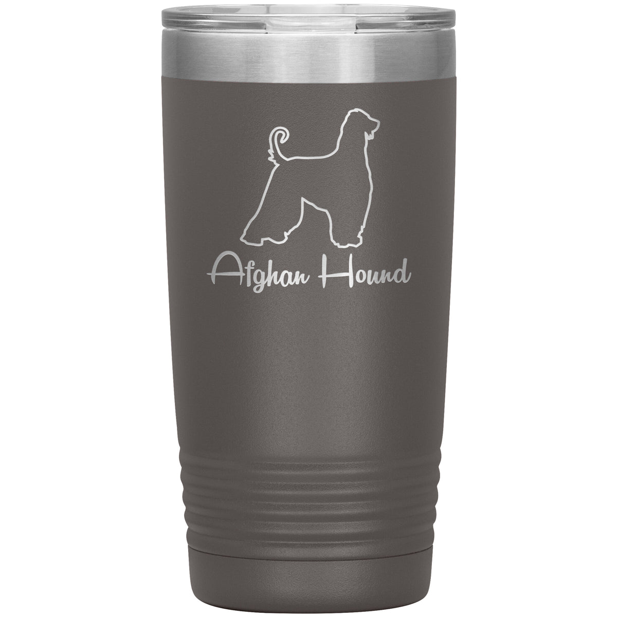 Afghan Hound Dog Outlined Silhouette 20oz Insulated Tumbler