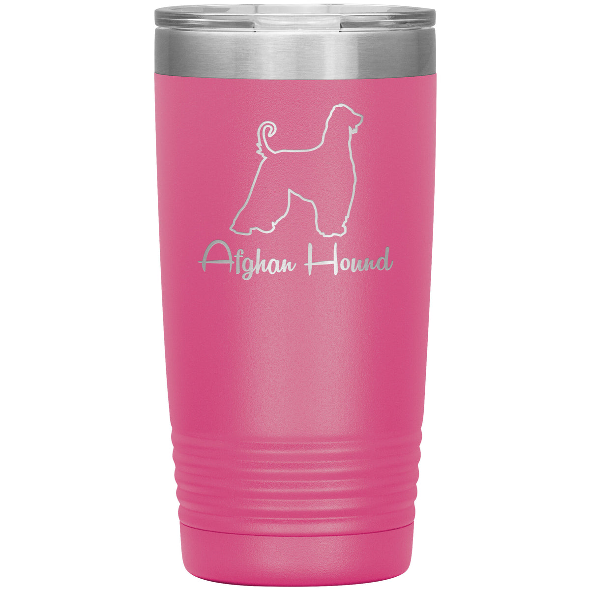 Afghan Hound Dog Outlined Silhouette 20oz Insulated Tumbler