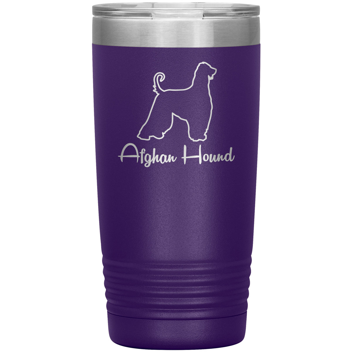 Afghan Hound Dog Outlined Silhouette 20oz Insulated Tumbler