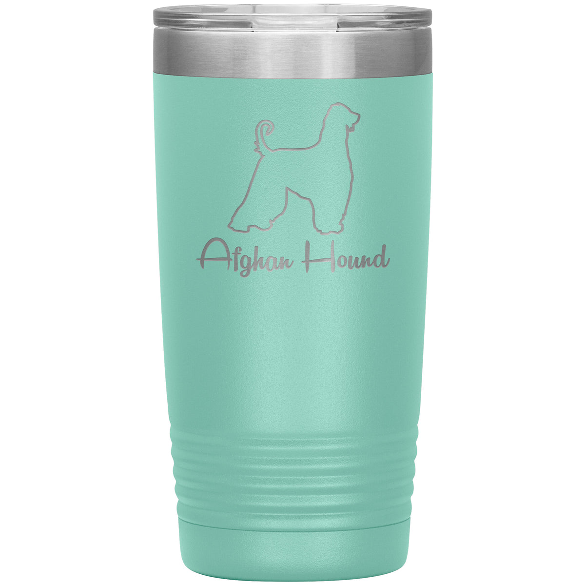 Afghan Hound Dog Outlined Silhouette 20oz Insulated Tumbler