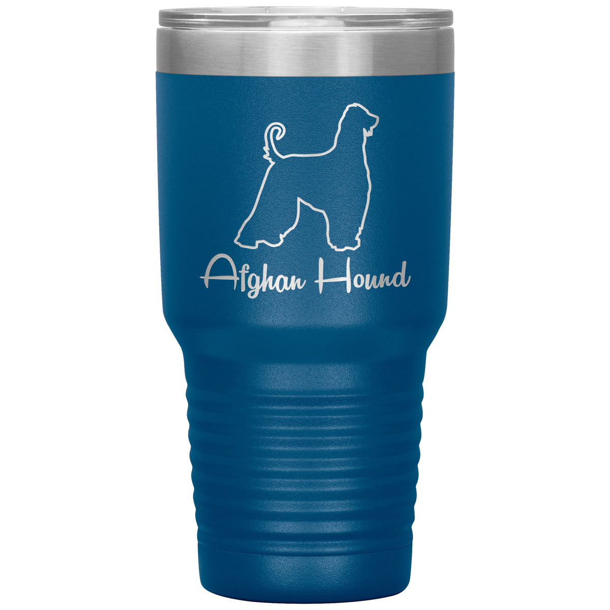 Afghan Hound Dog Outlined Silhouette 30oz Insulated Tumbler