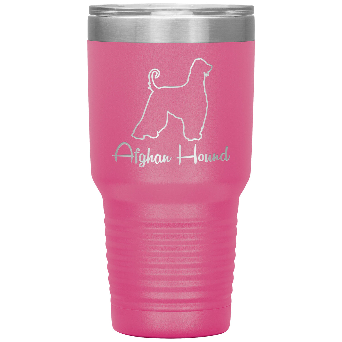 Afghan Hound Dog Outlined Silhouette 30oz Insulated Tumbler