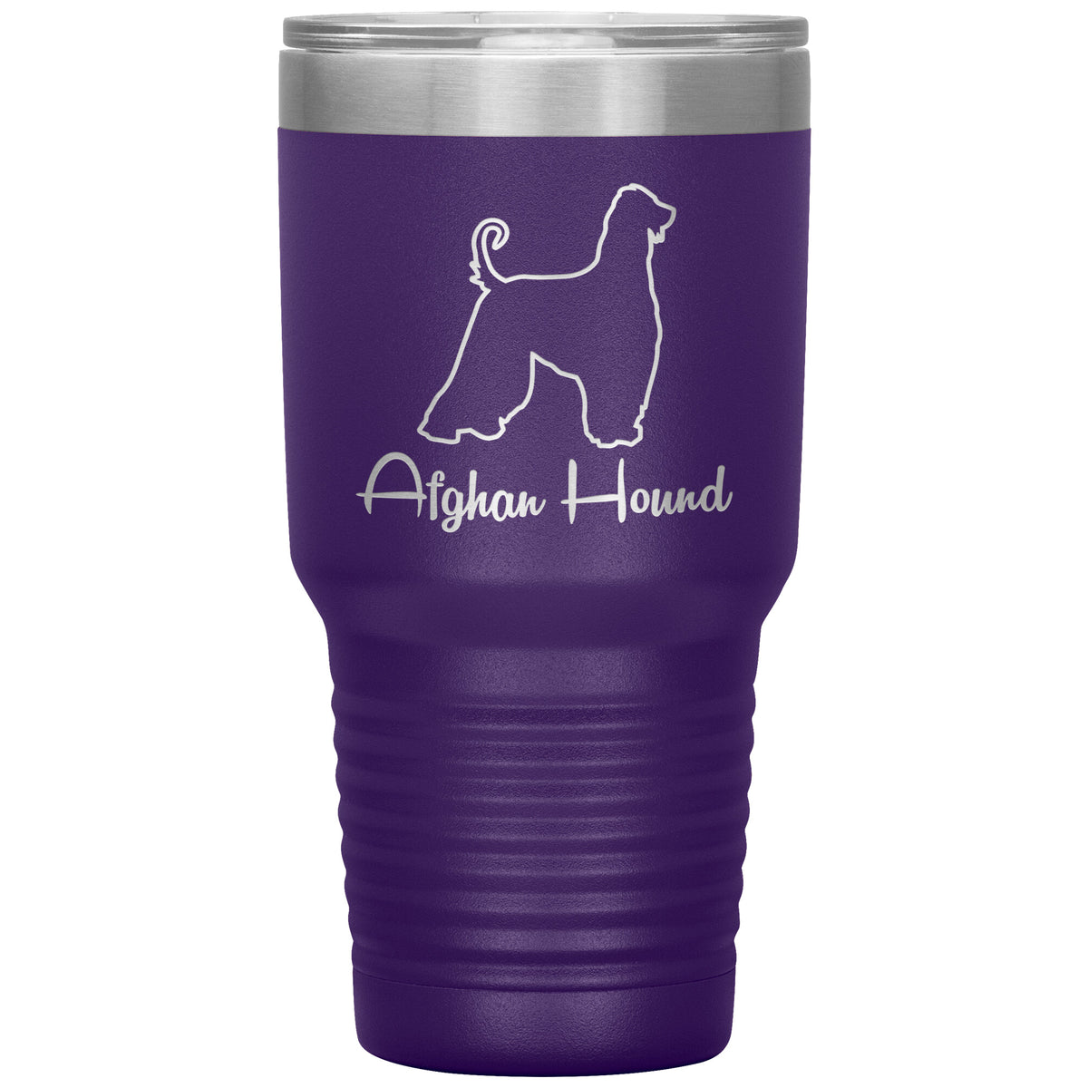 Afghan Hound Dog Outlined Silhouette 30oz Insulated Tumbler