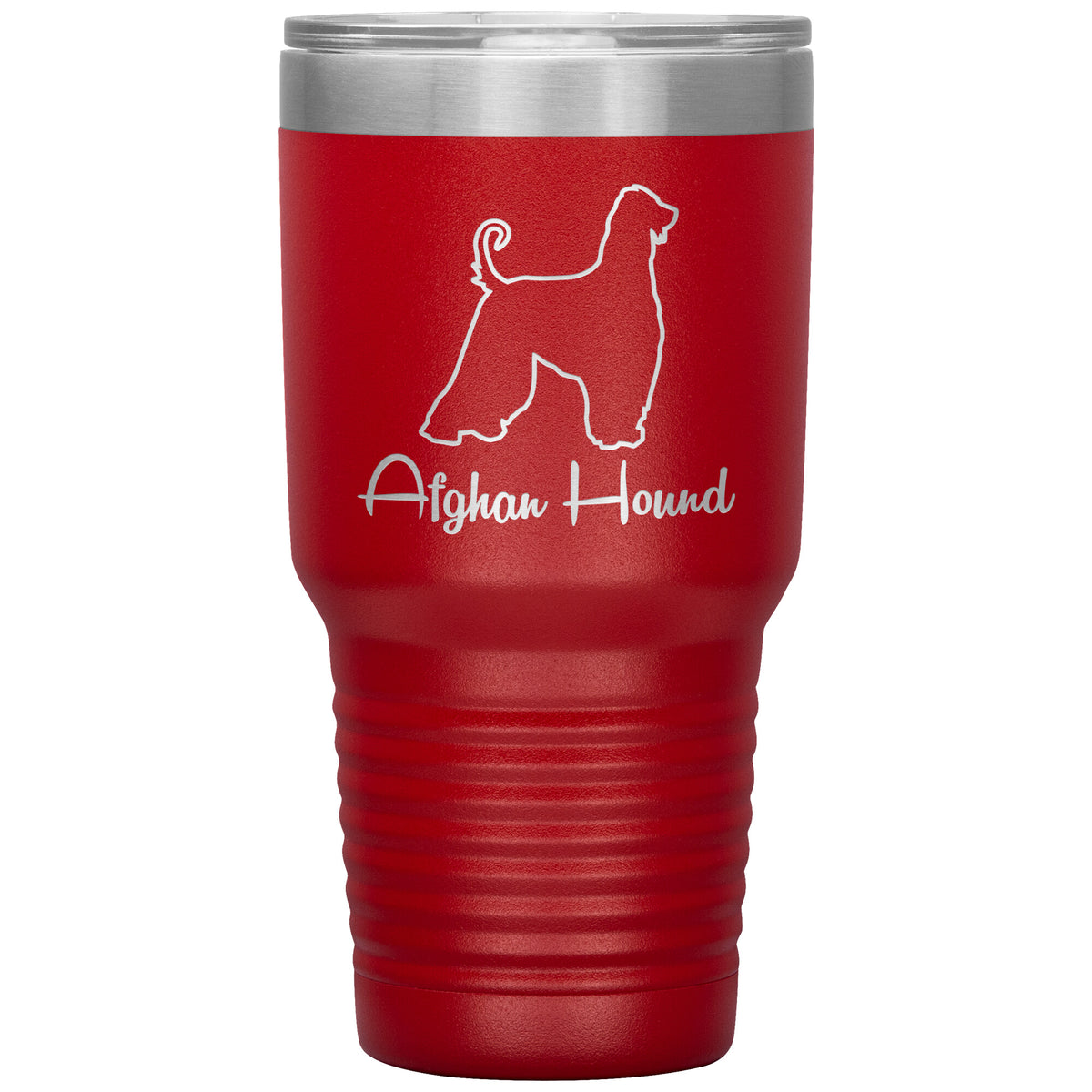 Afghan Hound Dog Outlined Silhouette 30oz Insulated Tumbler