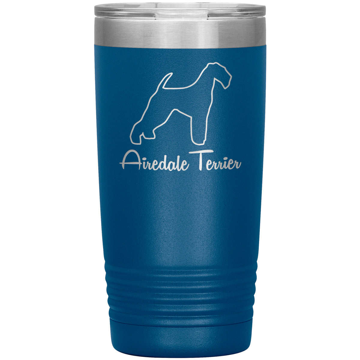 Airedale Terrier Dog Outlined Silhouette 20oz Insulated Tumbler
