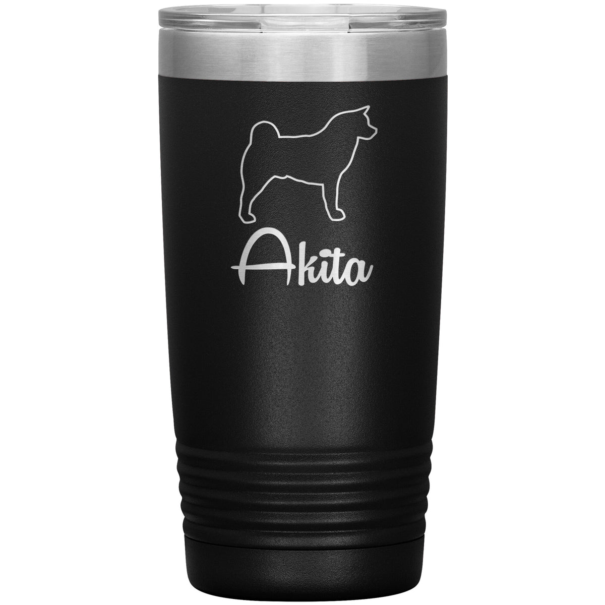 Akita Dog Outlined Silhouette 20oz Insulated Tumbler