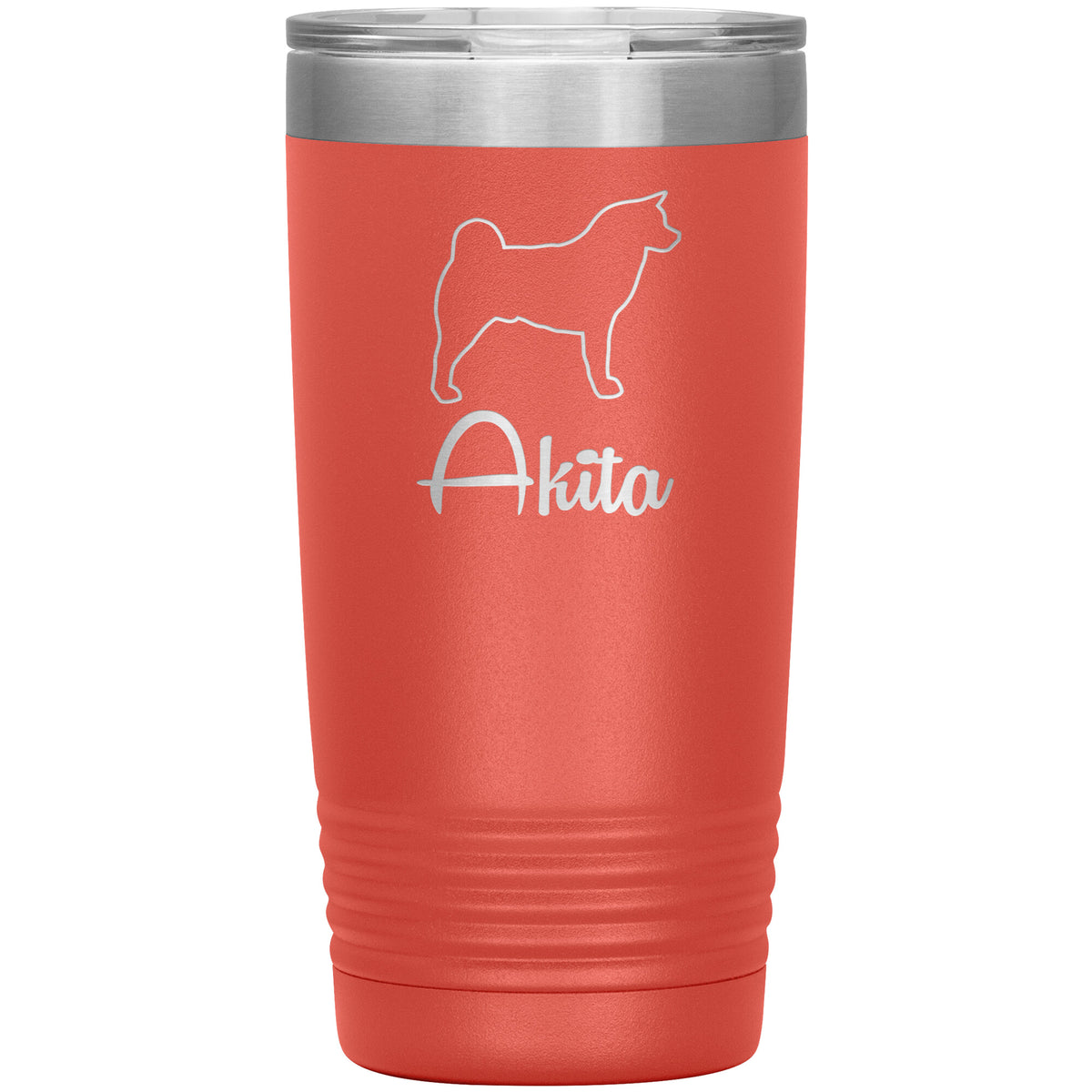 Akita Dog Outlined Silhouette 20oz Insulated Tumbler