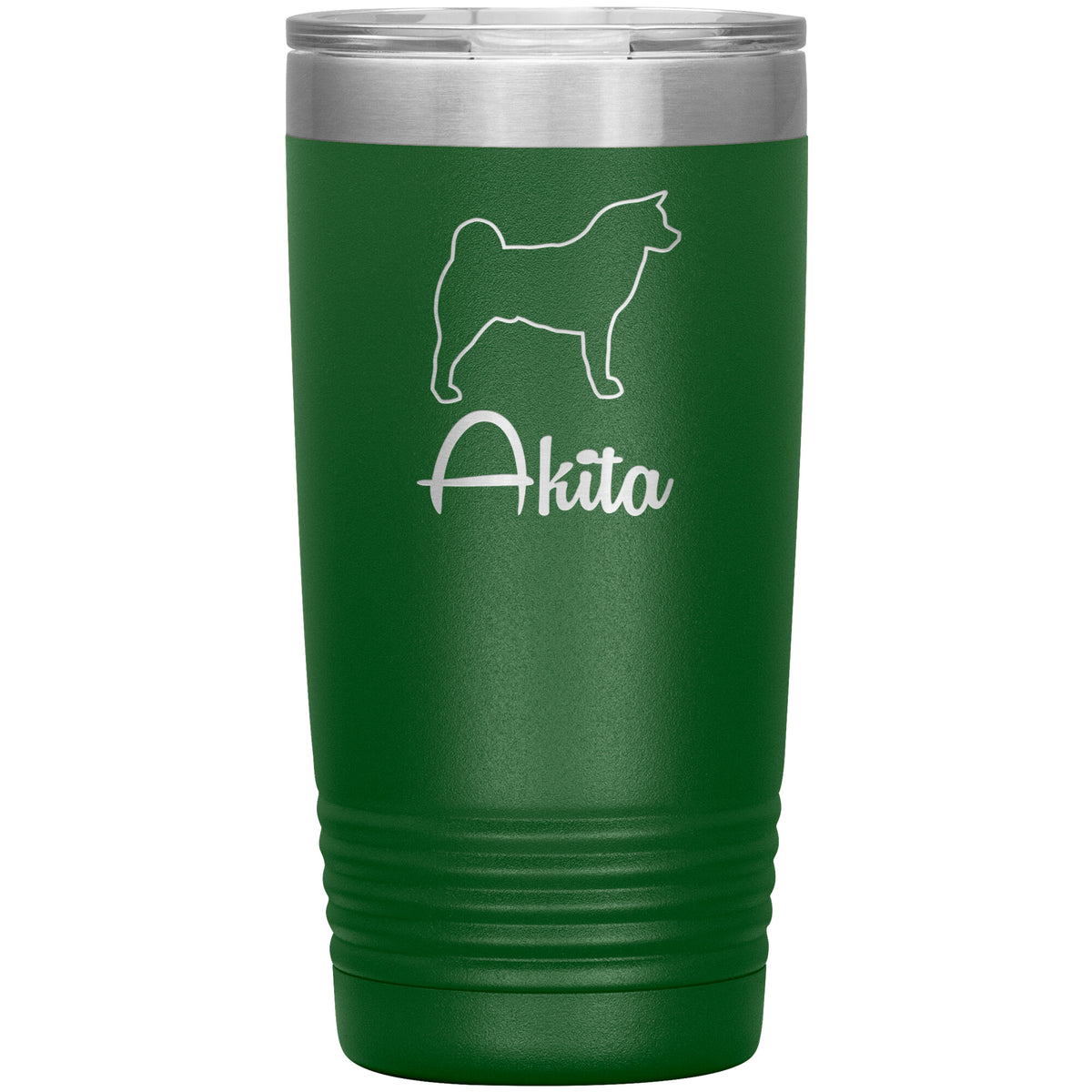 Akita Dog Outlined Silhouette 20oz Insulated Tumbler