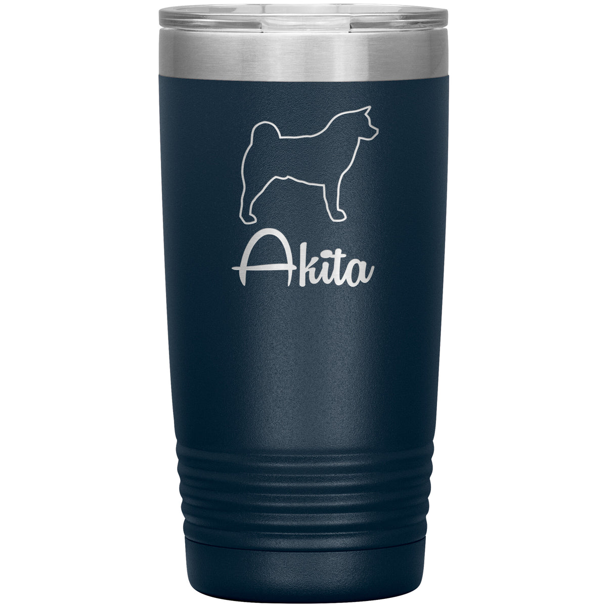 Akita Dog Outlined Silhouette 20oz Insulated Tumbler