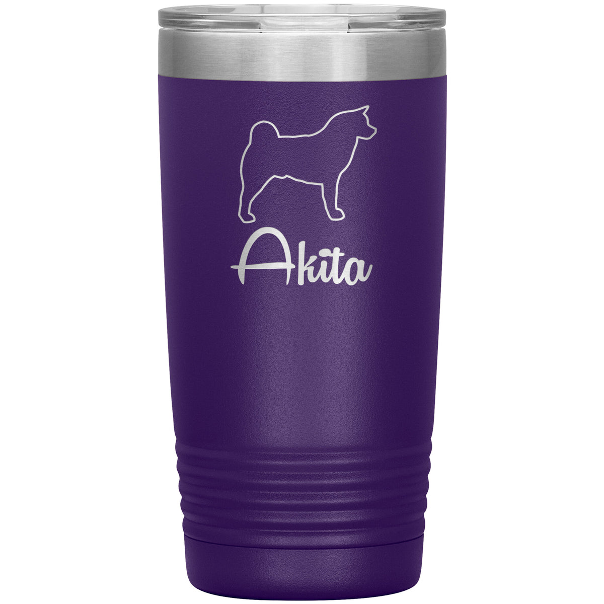 Akita Dog Outlined Silhouette 20oz Insulated Tumbler