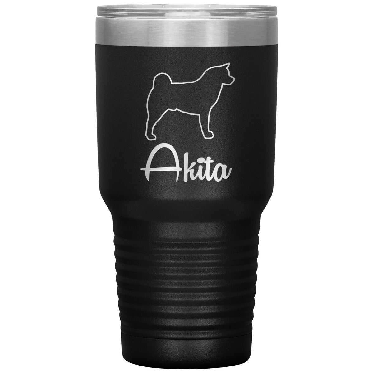 Akita Dog Outlined Silhouette 30oz Insulated Tumbler