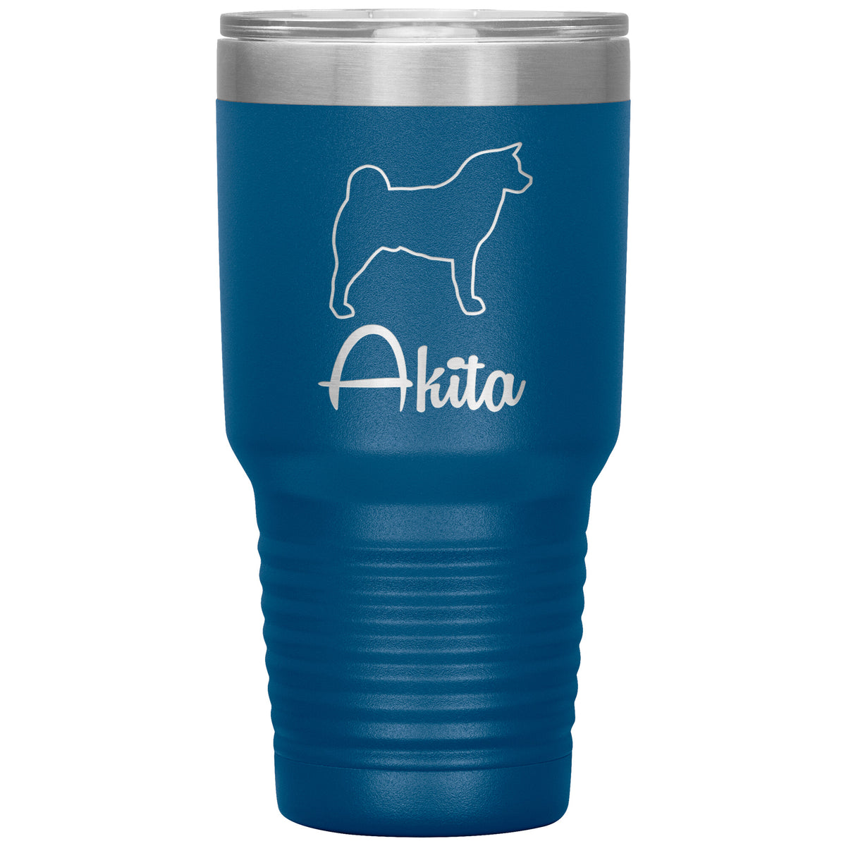 Akita Dog Outlined Silhouette 30oz Insulated Tumbler