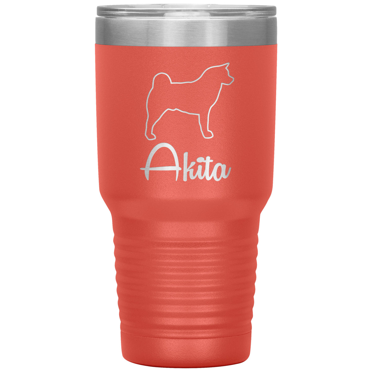Akita Dog Outlined Silhouette 30oz Insulated Tumbler