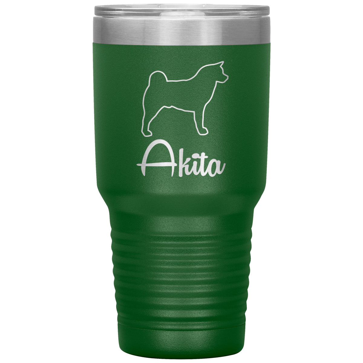 Akita Dog Outlined Silhouette 30oz Insulated Tumbler