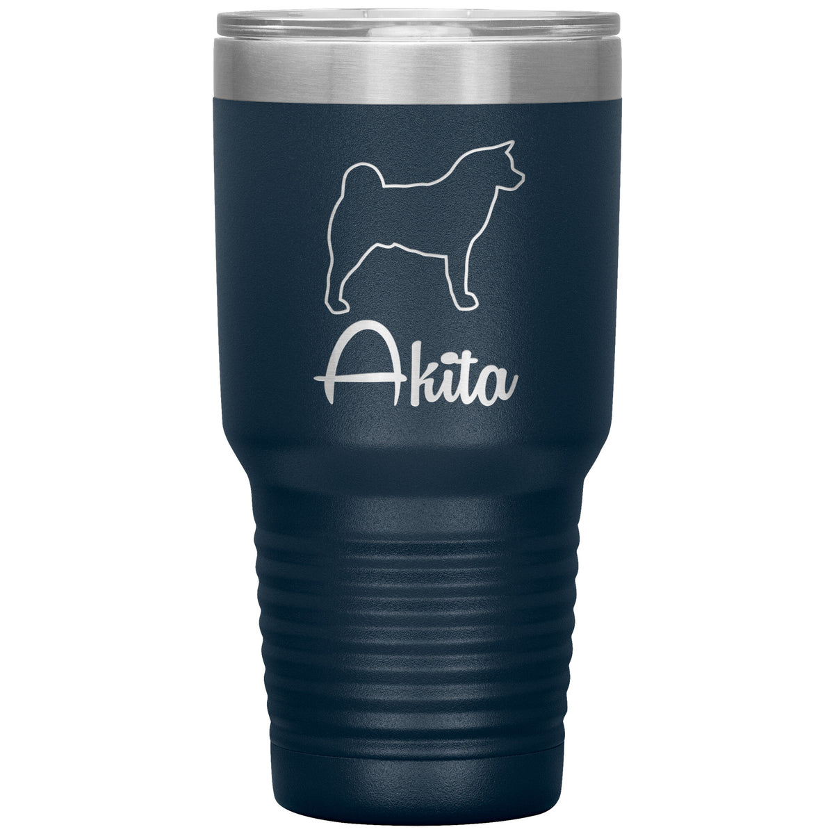 Akita Dog Outlined Silhouette 30oz Insulated Tumbler