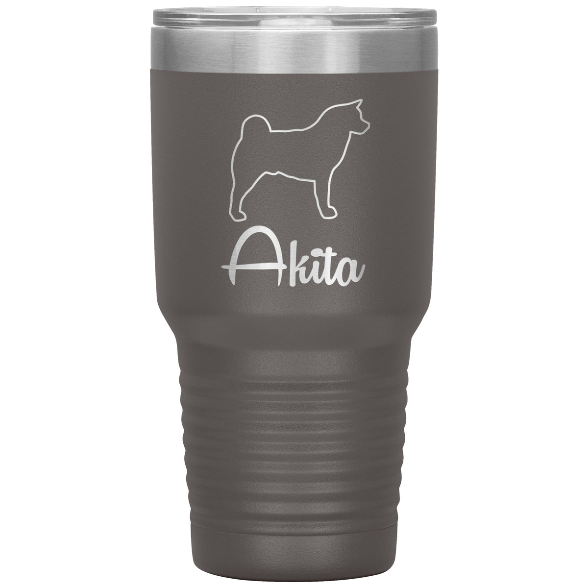 Akita Dog Outlined Silhouette 30oz Insulated Tumbler