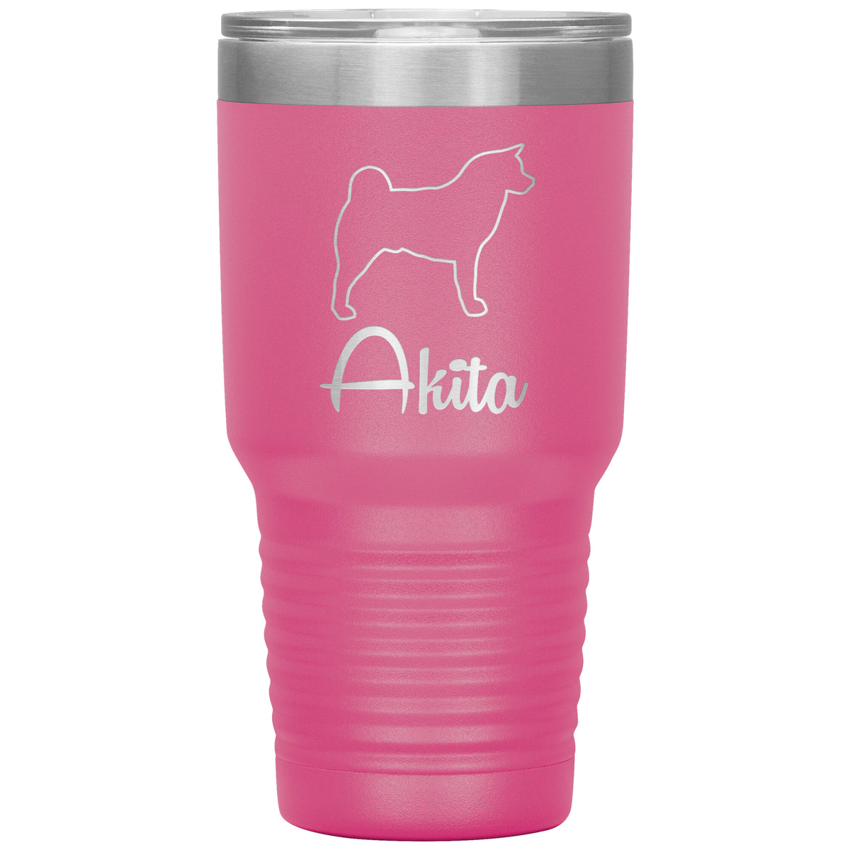 Akita Dog Outlined Silhouette 30oz Insulated Tumbler
