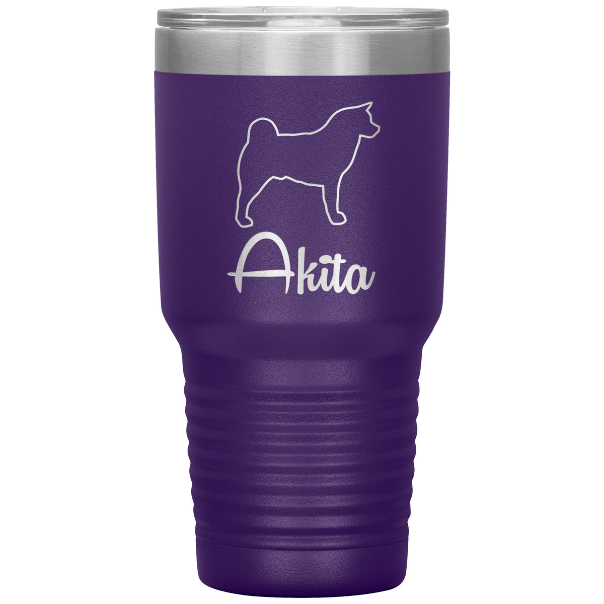 Akita Dog Outlined Silhouette 30oz Insulated Tumbler