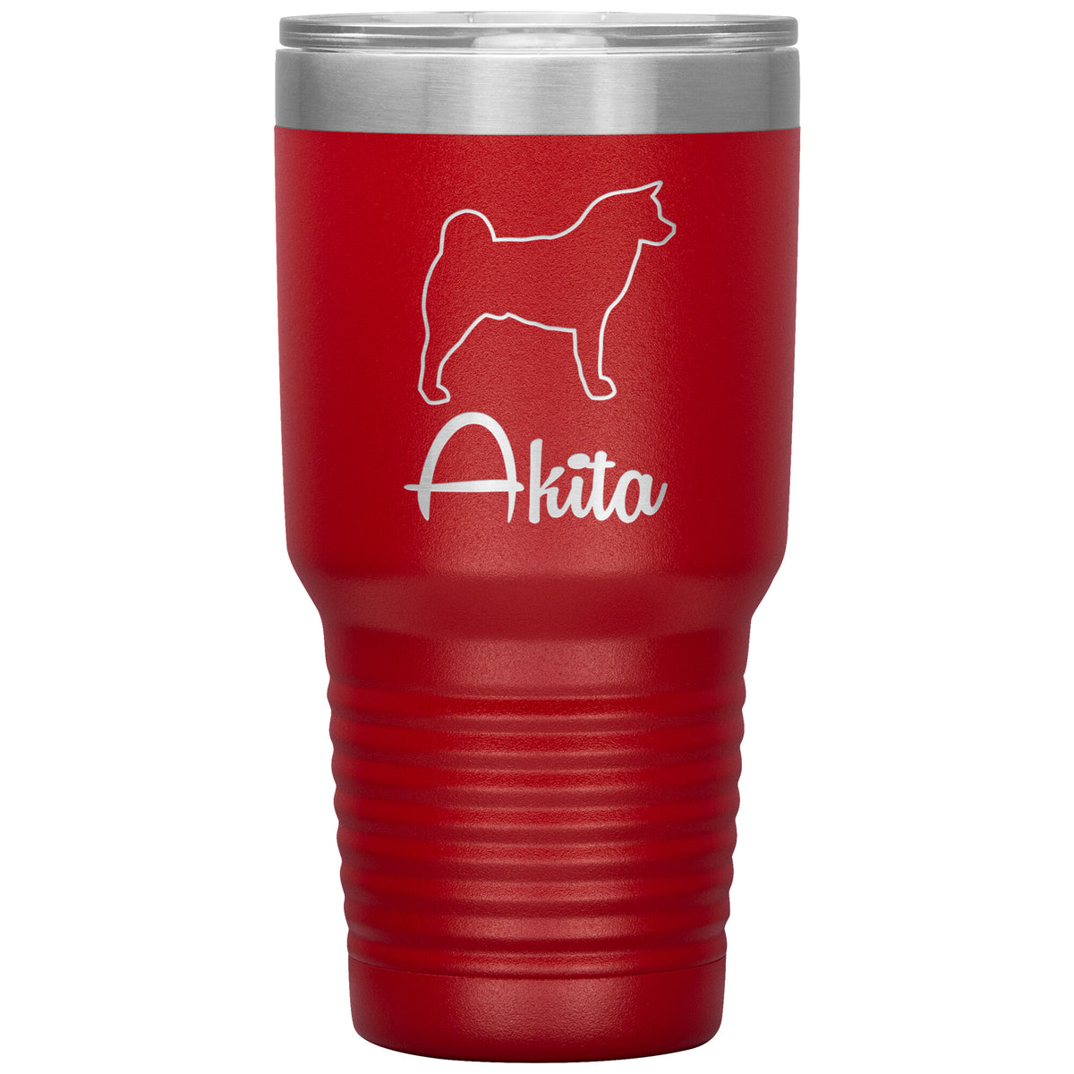 Akita Dog Outlined Silhouette 30oz Insulated Tumbler