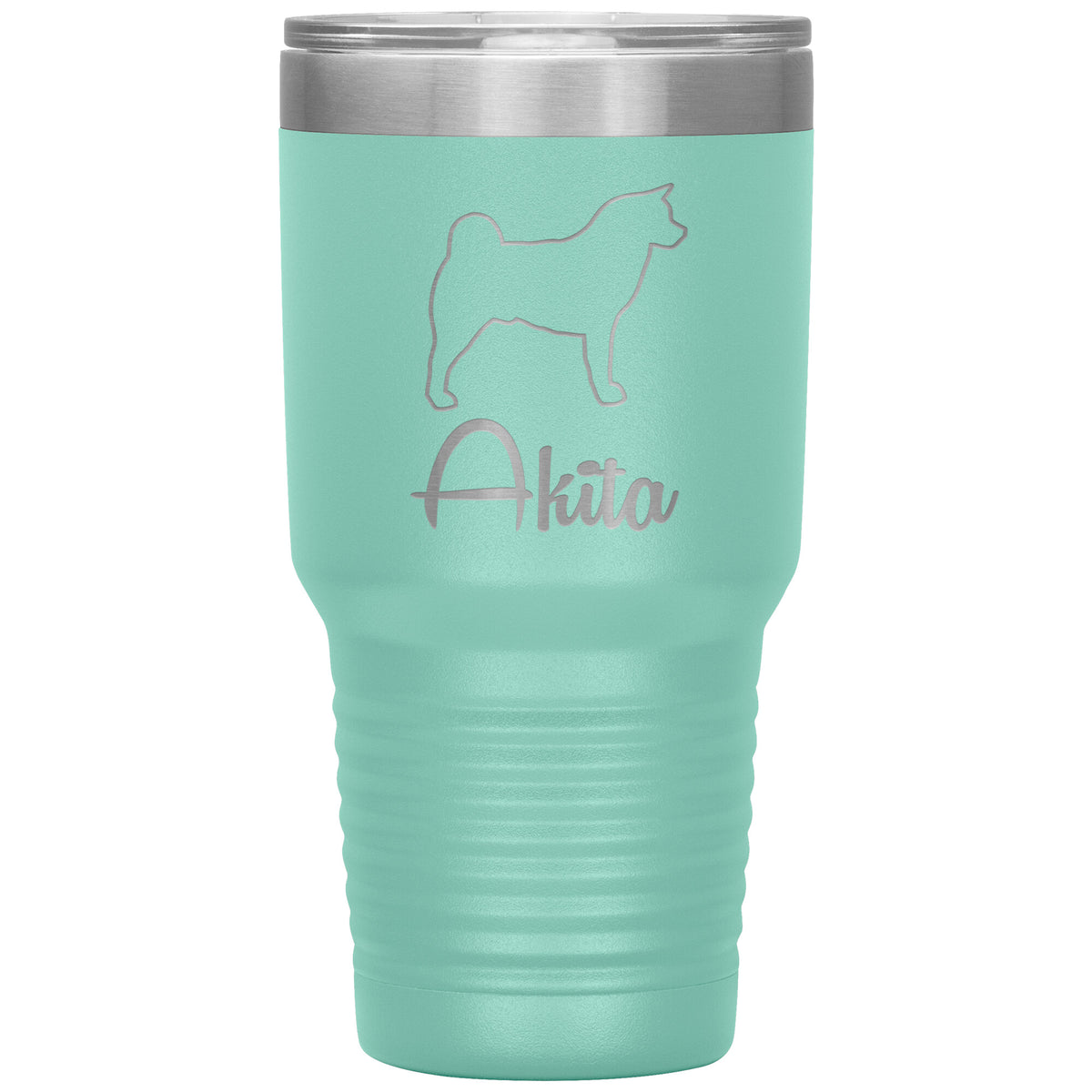 Akita Dog Outlined Silhouette 30oz Insulated Tumbler