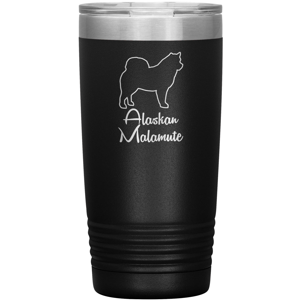 Alaskan Malamute Dog Outlined Silhouette 20oz Insulated Tumbler