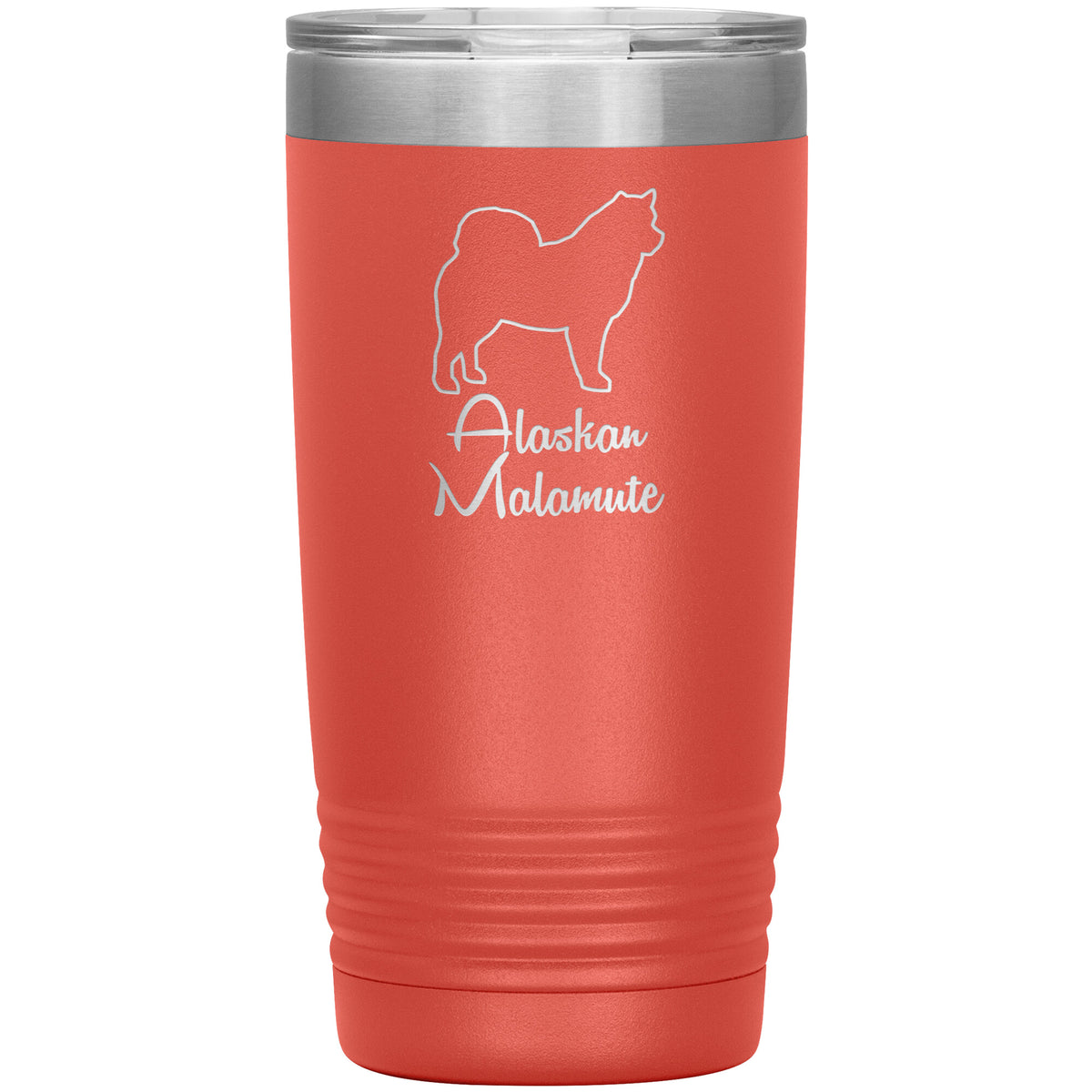 Alaskan Malamute Dog Outlined Silhouette 20oz Insulated Tumbler