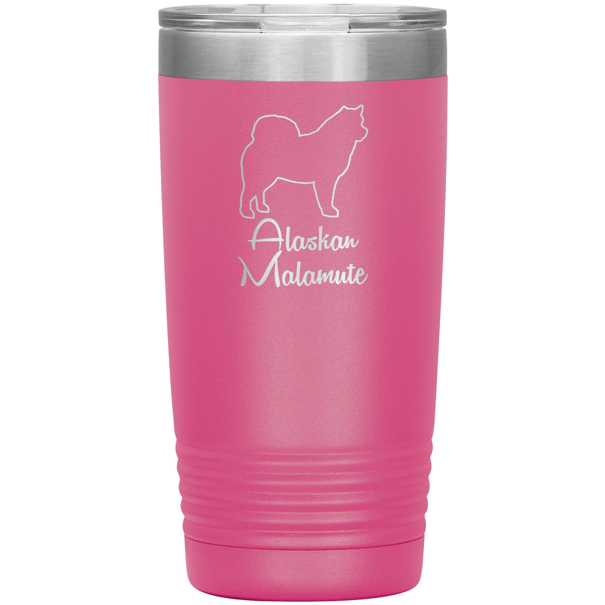 Alaskan Malamute Dog Outlined Silhouette 20oz Insulated Tumbler