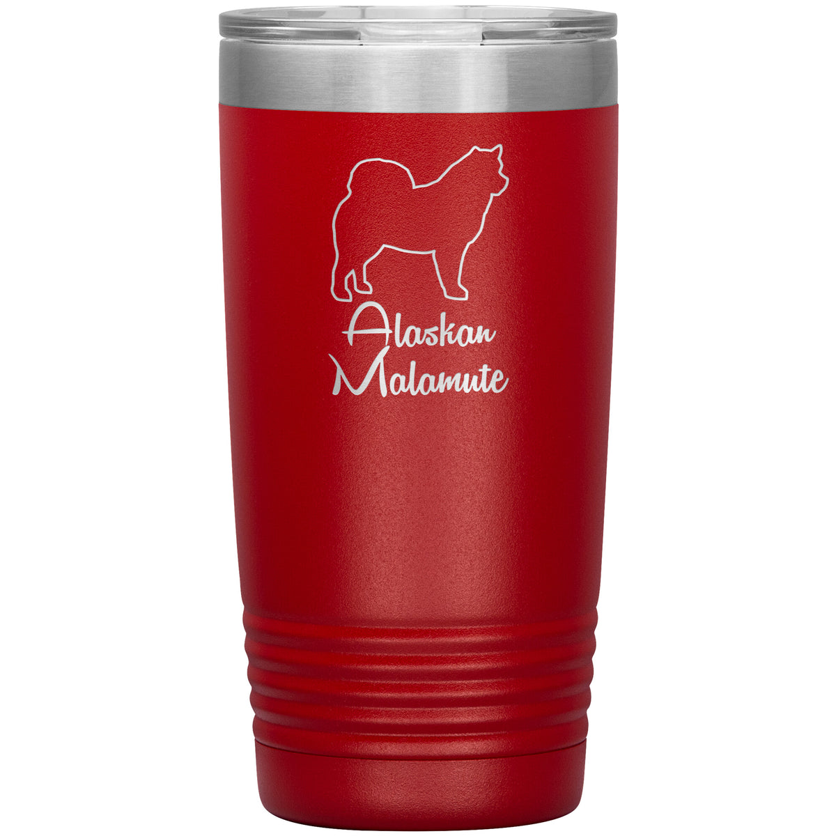 Alaskan Malamute Dog Outlined Silhouette 20oz Insulated Tumbler