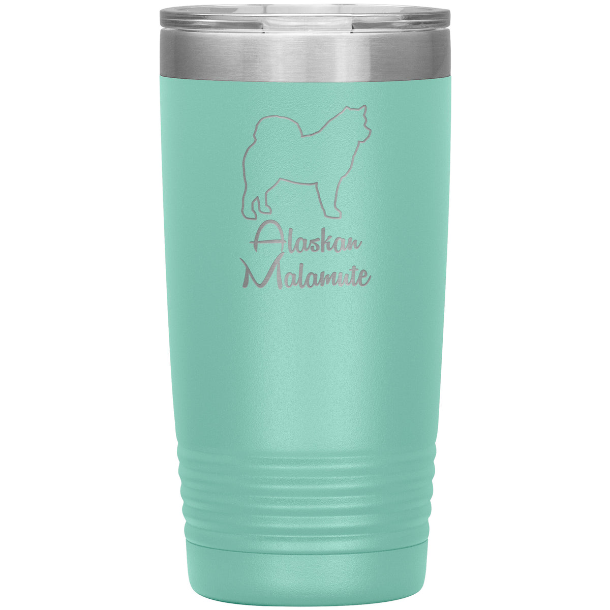 Alaskan Malamute Dog Outlined Silhouette 20oz Insulated Tumbler
