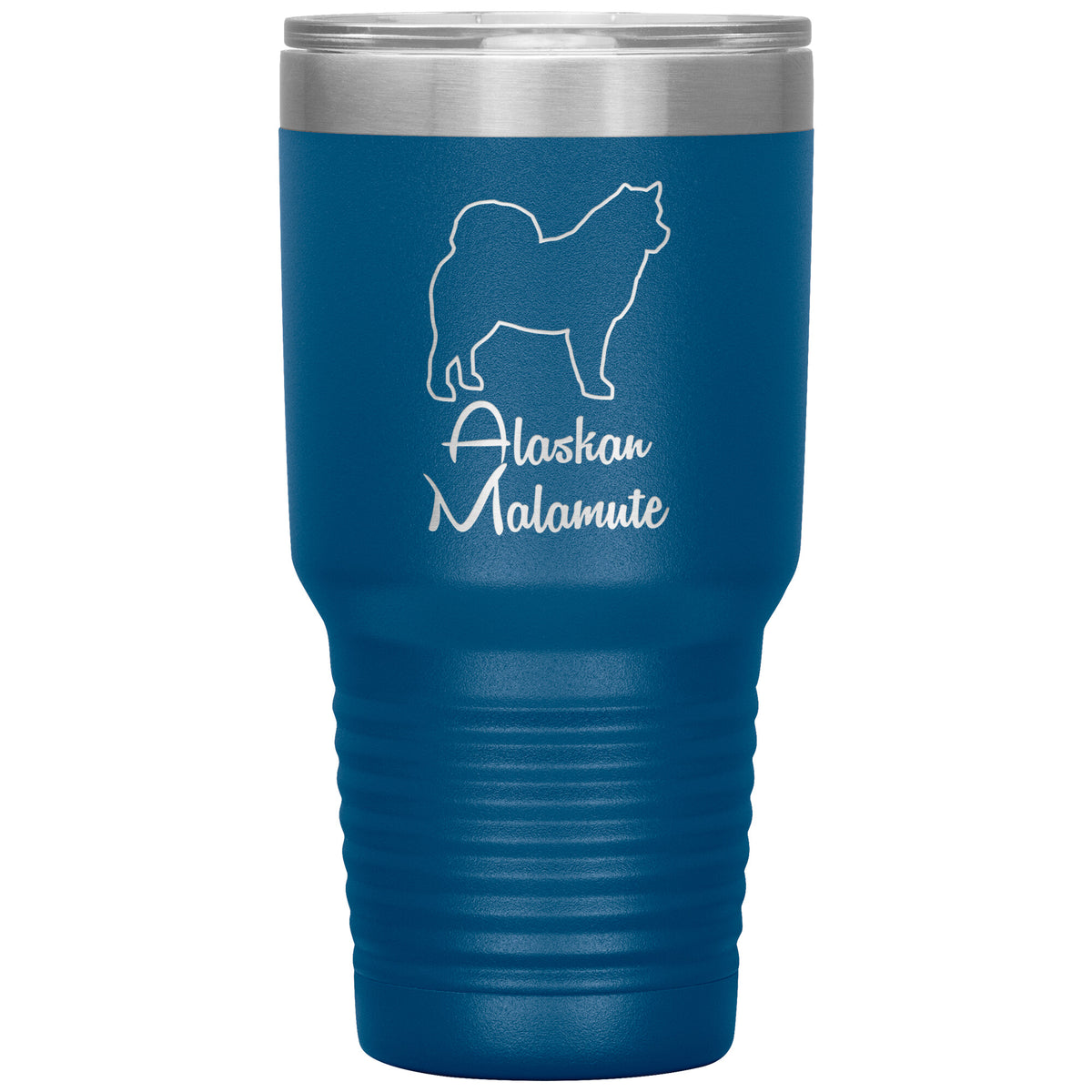 Alaskan Malamute Dog Outlined Silhouette 30oz Insulated Tumbler