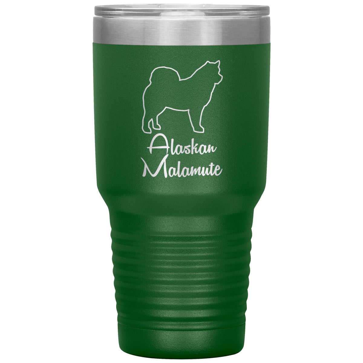 Alaskan Malamute Dog Outlined Silhouette 30oz Insulated Tumbler