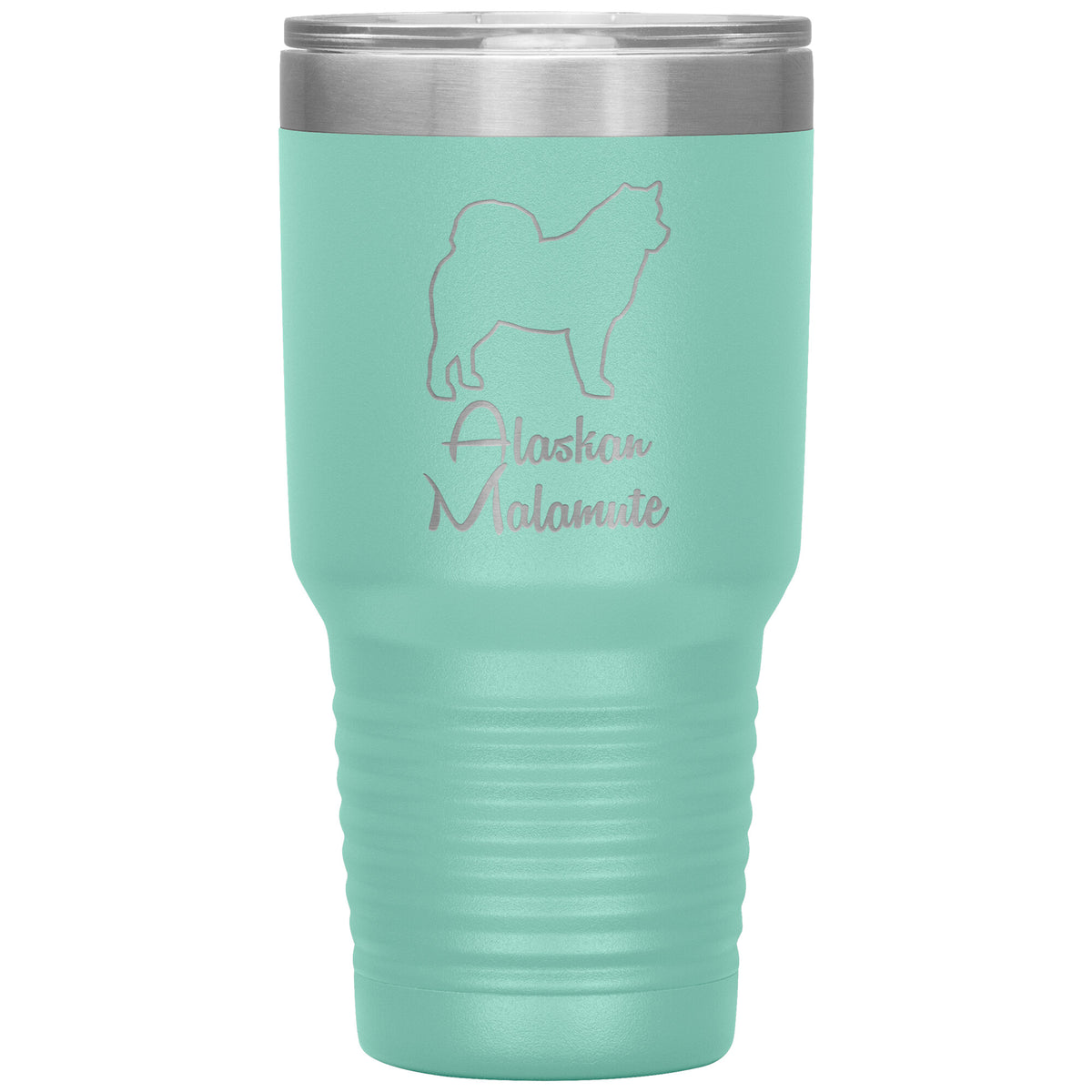 Alaskan Malamute Dog Outlined Silhouette 30oz Insulated Tumbler