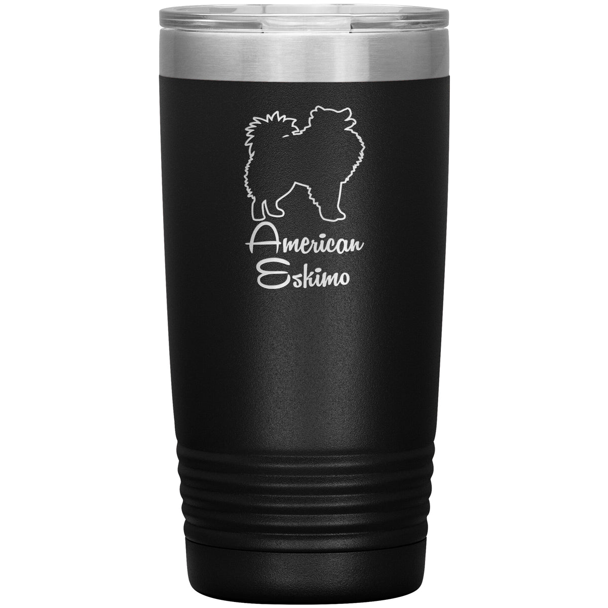 American Eskimo Dog Outlined Silhouette 20oz Insulated Tumbler