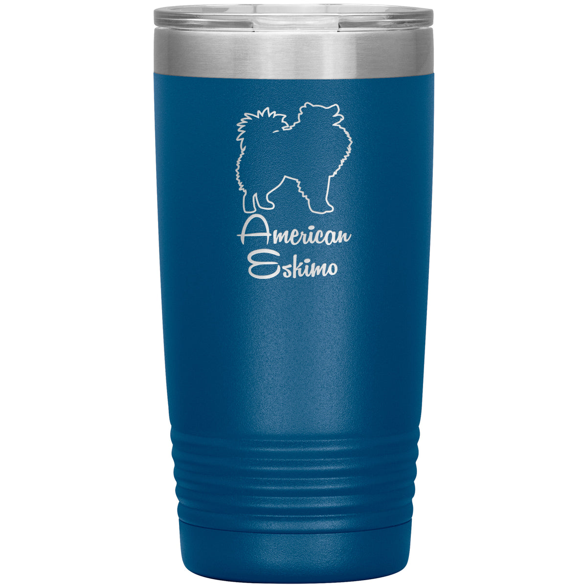 American Eskimo Dog Outlined Silhouette 20oz Insulated Tumbler