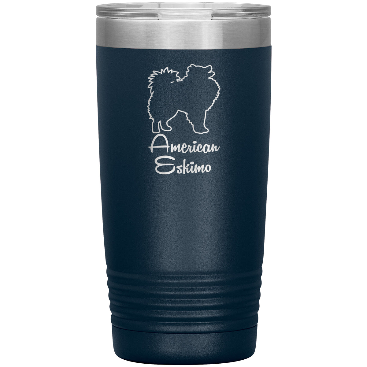 American Eskimo Dog Outlined Silhouette 20oz Insulated Tumbler