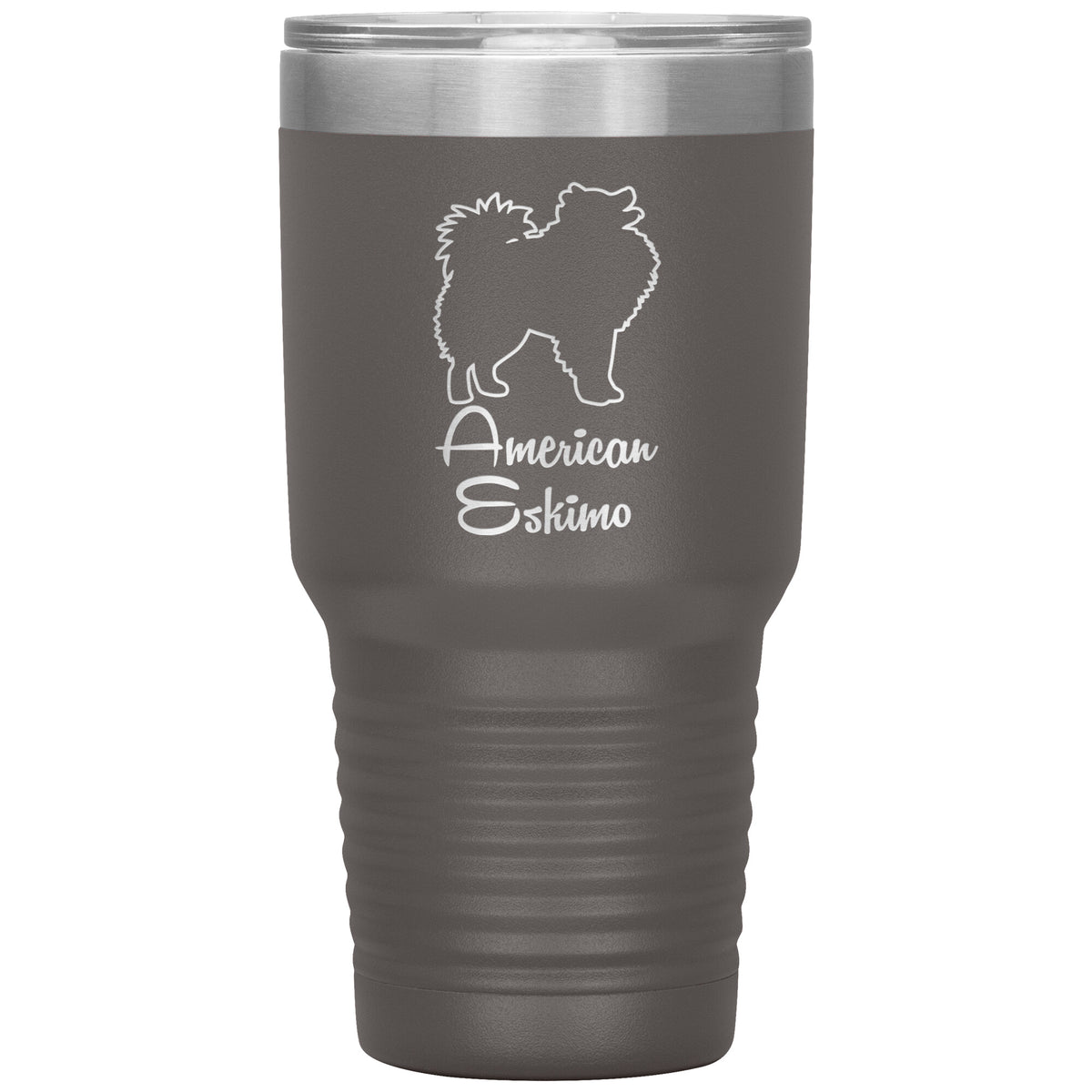 American Eskimo Dog Outlined Silhouette 30oz Insulated Tumbler
