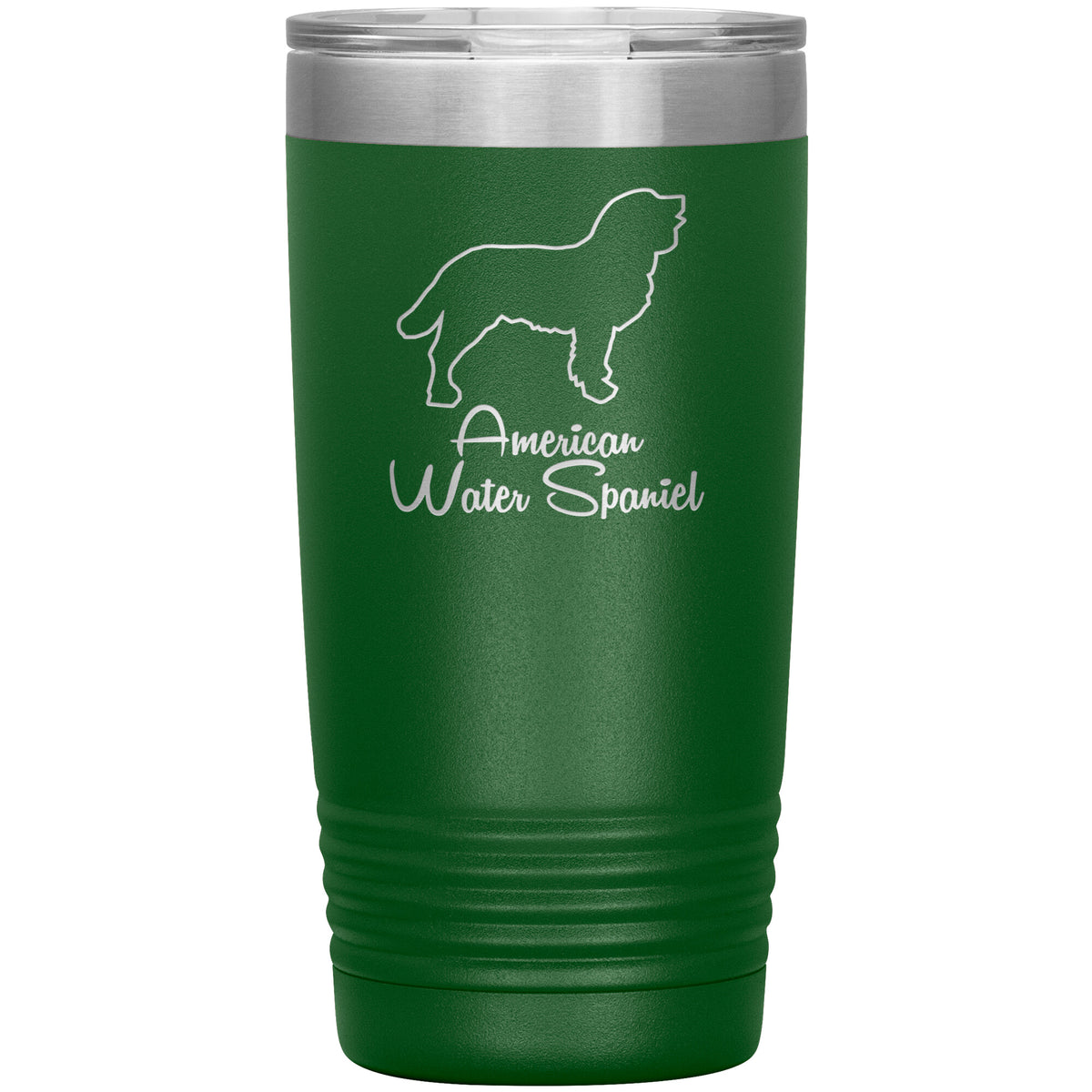 American Water Spaniel Dog Outlined Silhouette 20oz Insulated Tumbler