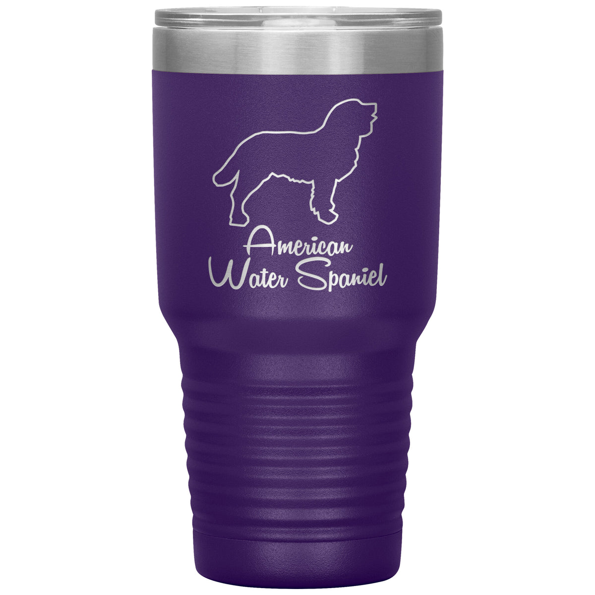 American Water Spaniel Dog Outlined Silhouette 30oz Insulated Tumbler