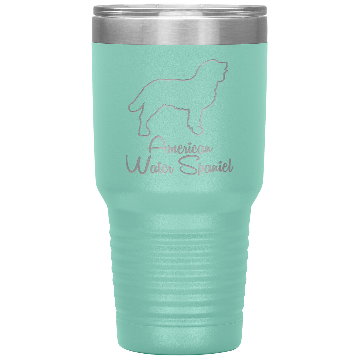 American Water Spaniel Dog Outlined Silhouette 30oz Insulated Tumbler