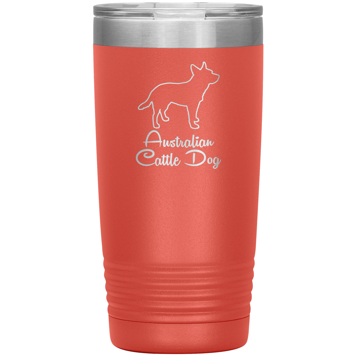 Australian Cattle Dog Outlined Silhouette 20oz Insulated Tumbler