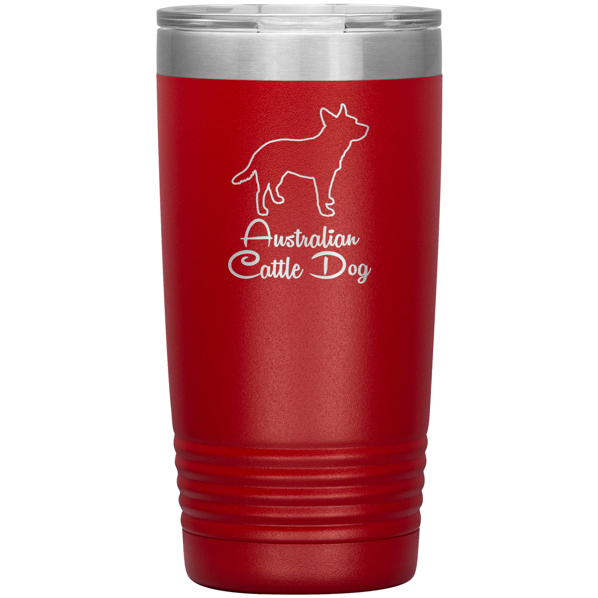 Australian Cattle Dog Outlined Silhouette 20oz Insulated Tumbler
