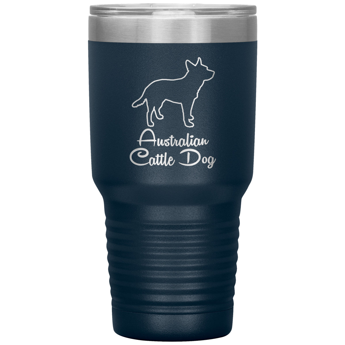 Australian Cattle Dog Outlined Silhouette 30oz Insulated Tumbler