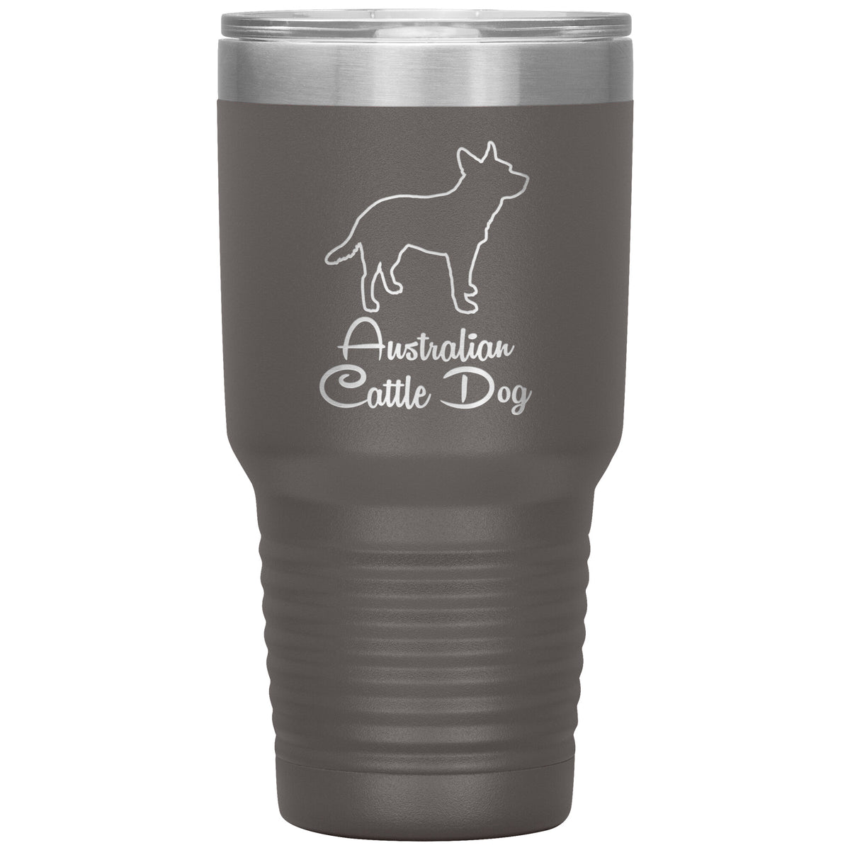 Australian Cattle Dog Outlined Silhouette 30oz Insulated Tumbler